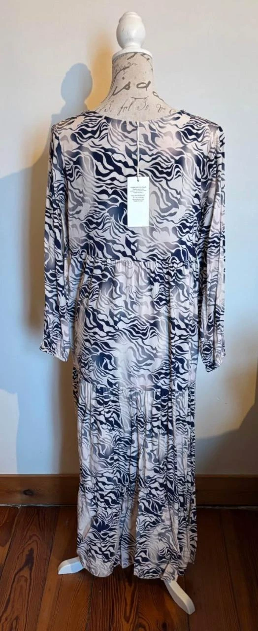 💙 Long marble print beige & blue long sleeves - XL – photo 3